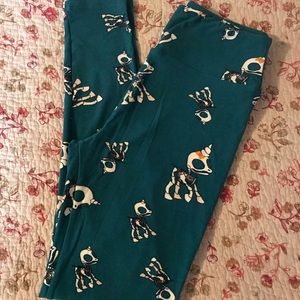 Lularoe Halloween Skeleton w/bows leggings OS